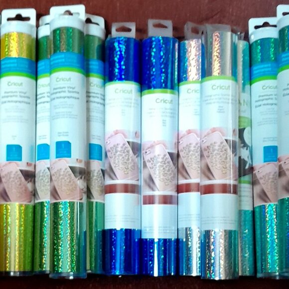 NEW--Cricut Premium Vinyl- Holographic Sparkle -13 Rolls